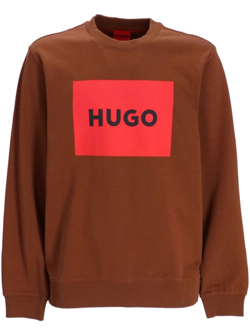HUGO Duragol cotton sweatshirt - Brown von HUGO