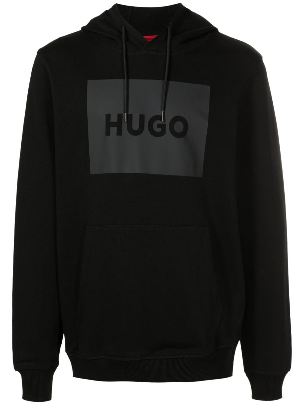 HUGO Duratschi logo-print hoodie - Black von HUGO
