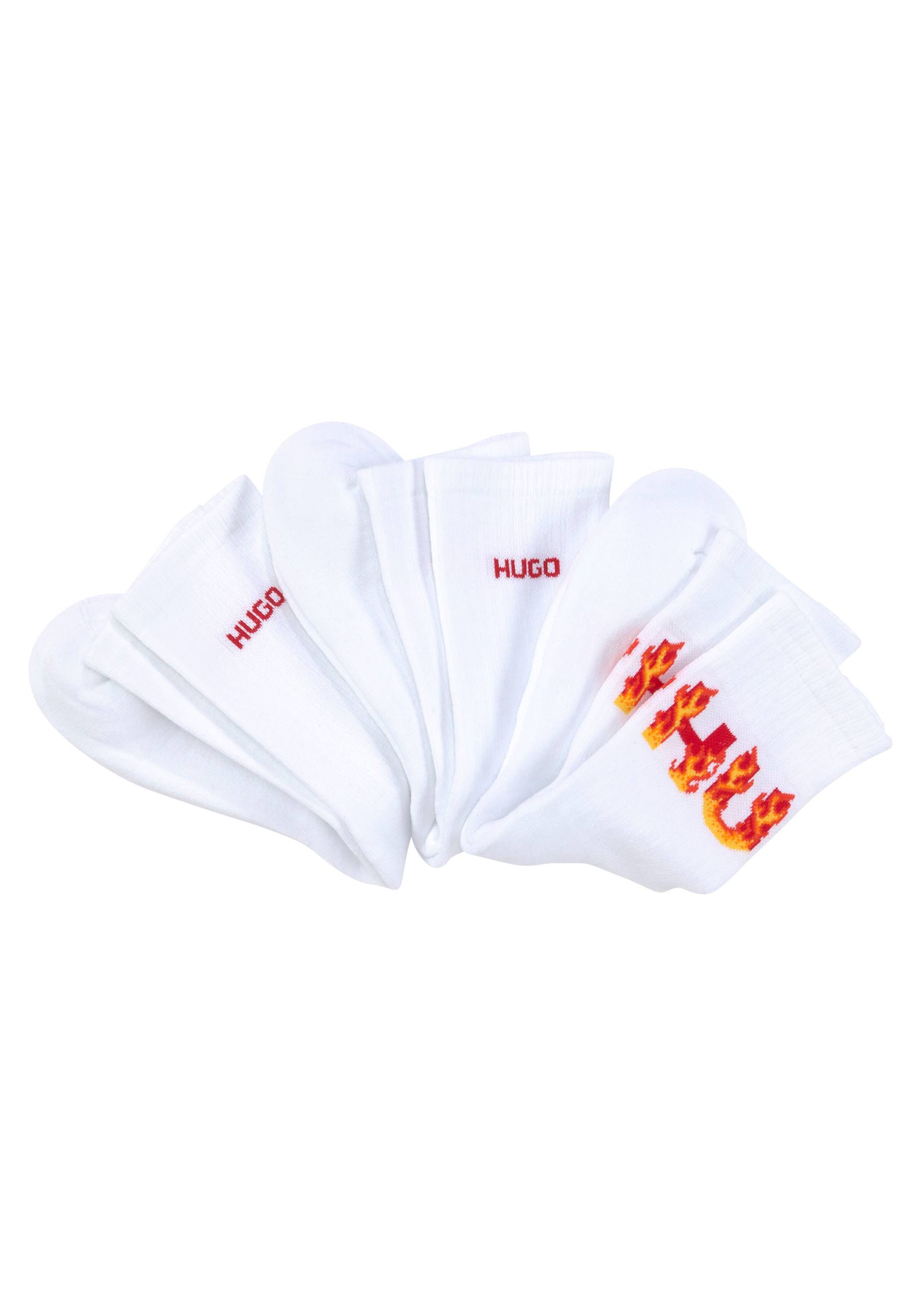 HUGO Underwear Freizeitsocken »3P QS RIB FLAMES CC 10258019 01«, (Packung, 3er) von HUGO Underwear