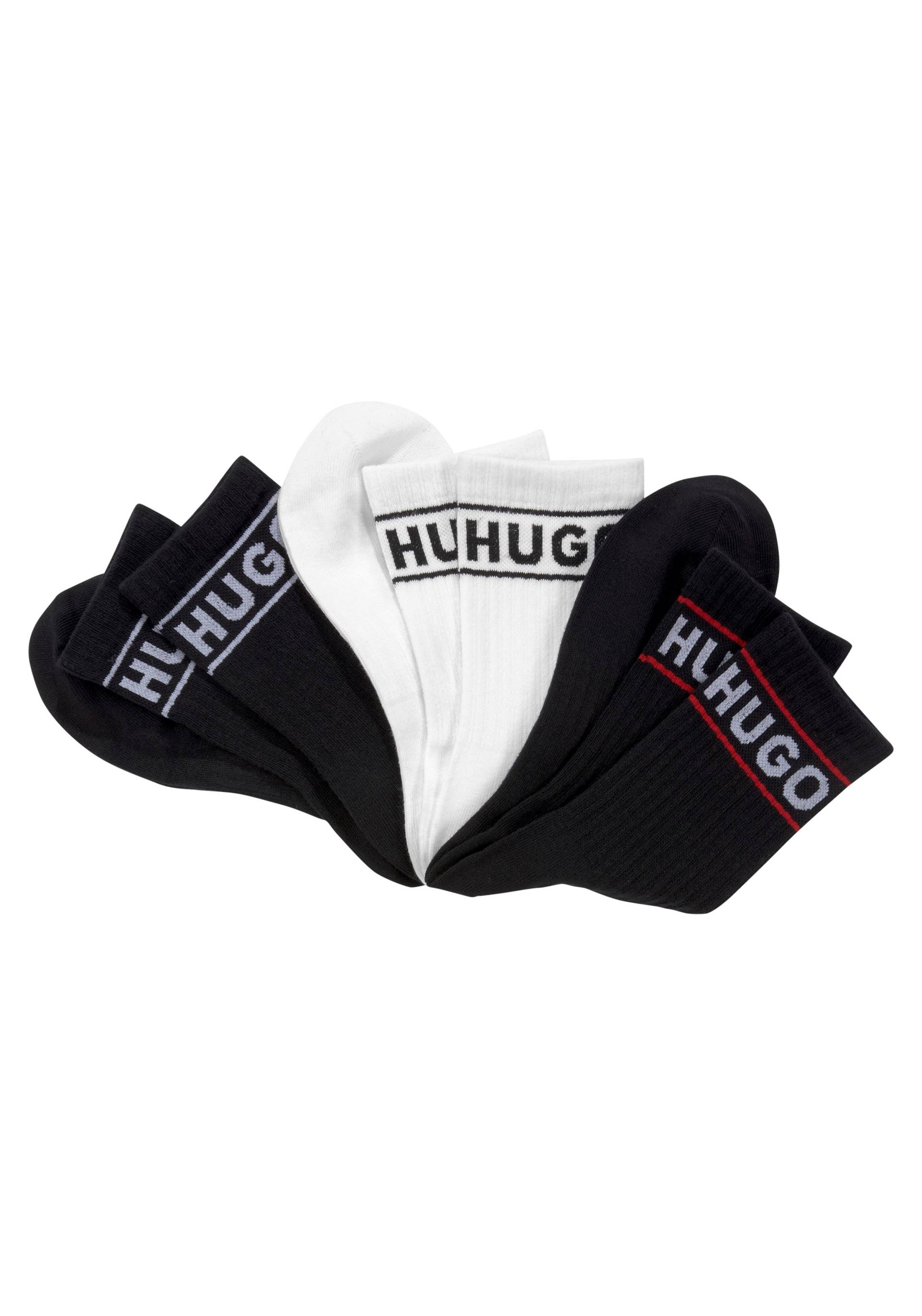 HUGO Underwear Freizeitsocken »3P QSRIB SPORTY CC W«, (Packung, 3 Paar, 3er), mit kontrastfarbenem Logodetail von HUGO Underwear