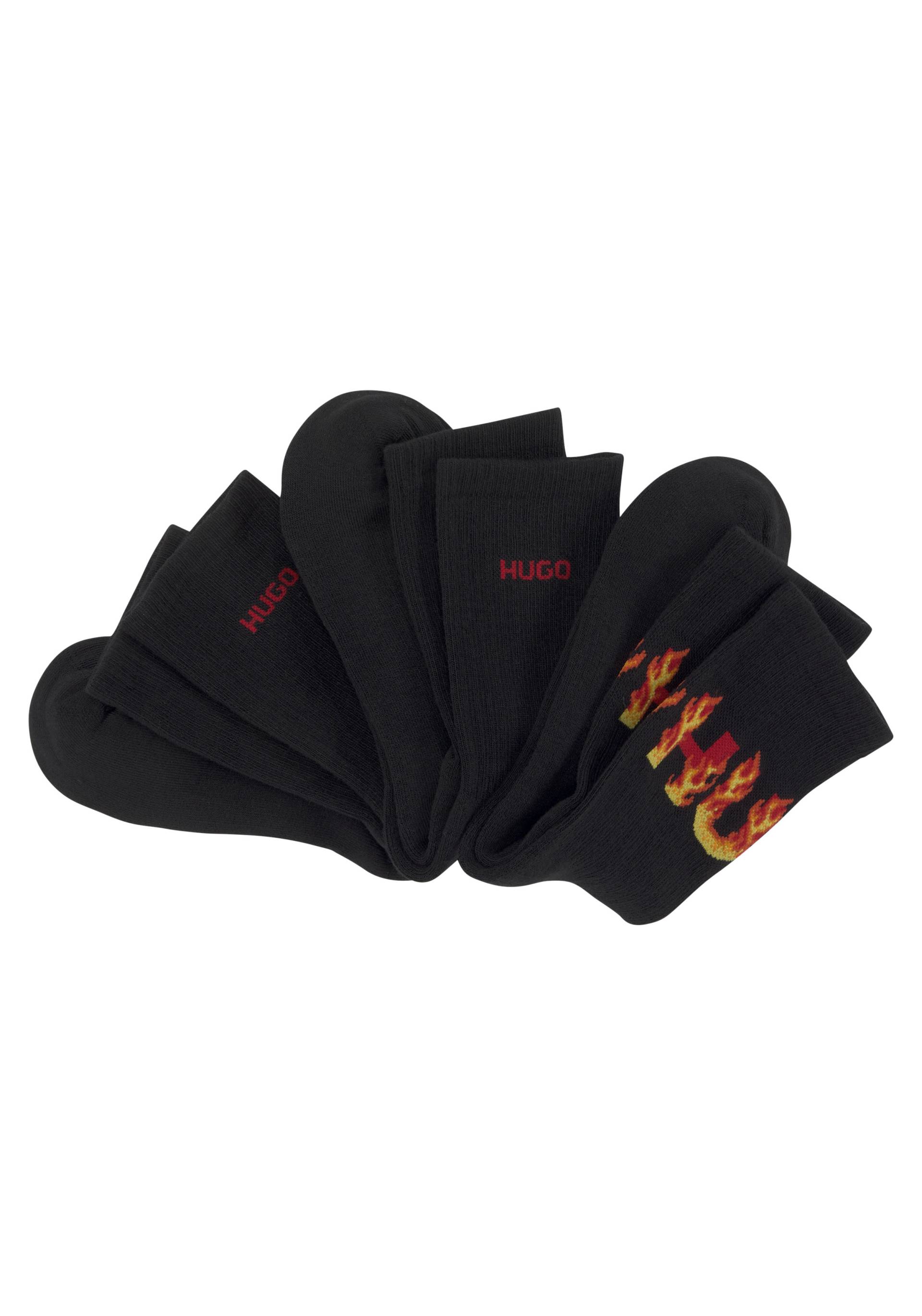 HUGO Underwear Freizeitsocken »3PQS RIB FLAMES CC W«, (Packung, 3er) von HUGO Underwear