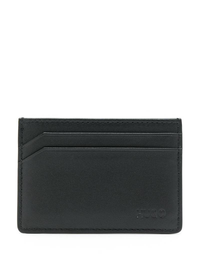 HUGO embossed-logo card holder - Black von HUGO