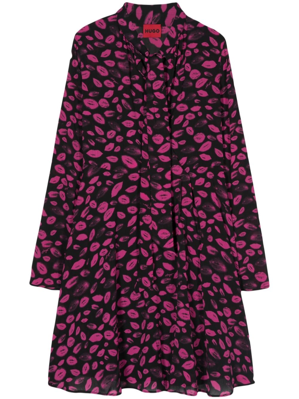 HUGO Kaleya lips-print dress - Black von HUGO