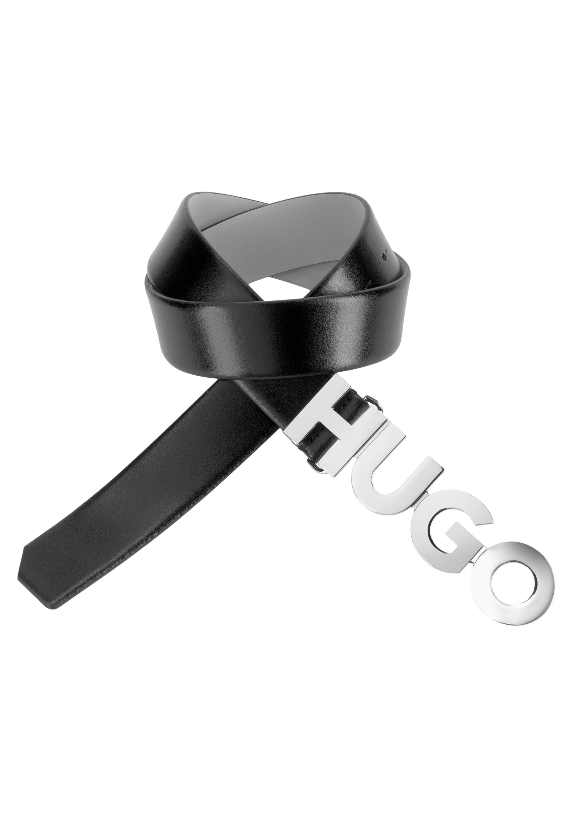 HUGO Ledergürtel, mit Logo-Schliesse von HUGO