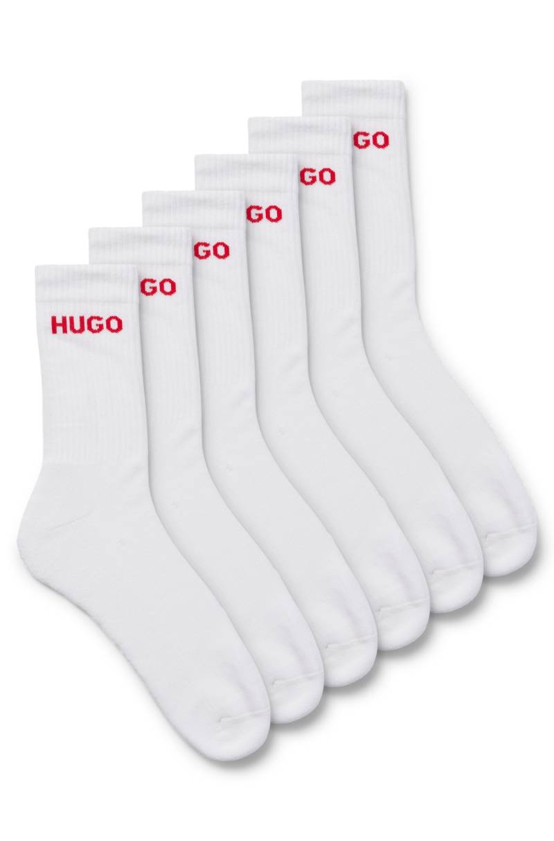 HUGO Underwear Socken »6P QS RIB LOGO CC«, (Packung, 6 Paar, 6er Pack), mit eingestricktem HUGO Logo von HUGO Underwear