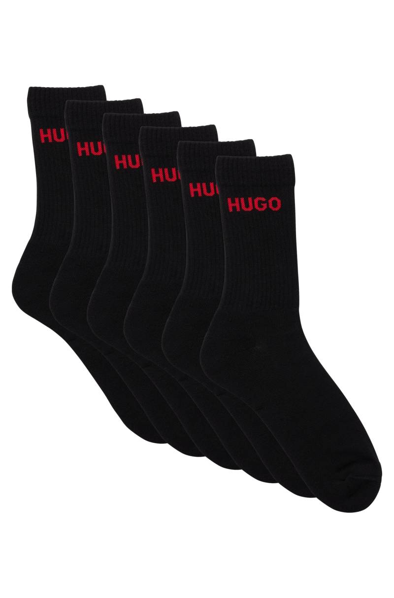 HUGO Underwear Socken »6P QS RIB LOGO CC«, (Packung, 6 Paar, 6er Pack), mit eingestricktem HUGO Logo von HUGO Underwear