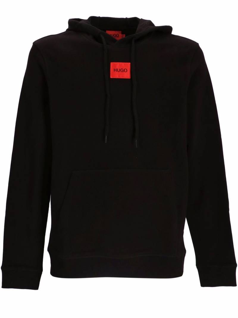 HUGO Terry cotton logo hoodie - Black von HUGO