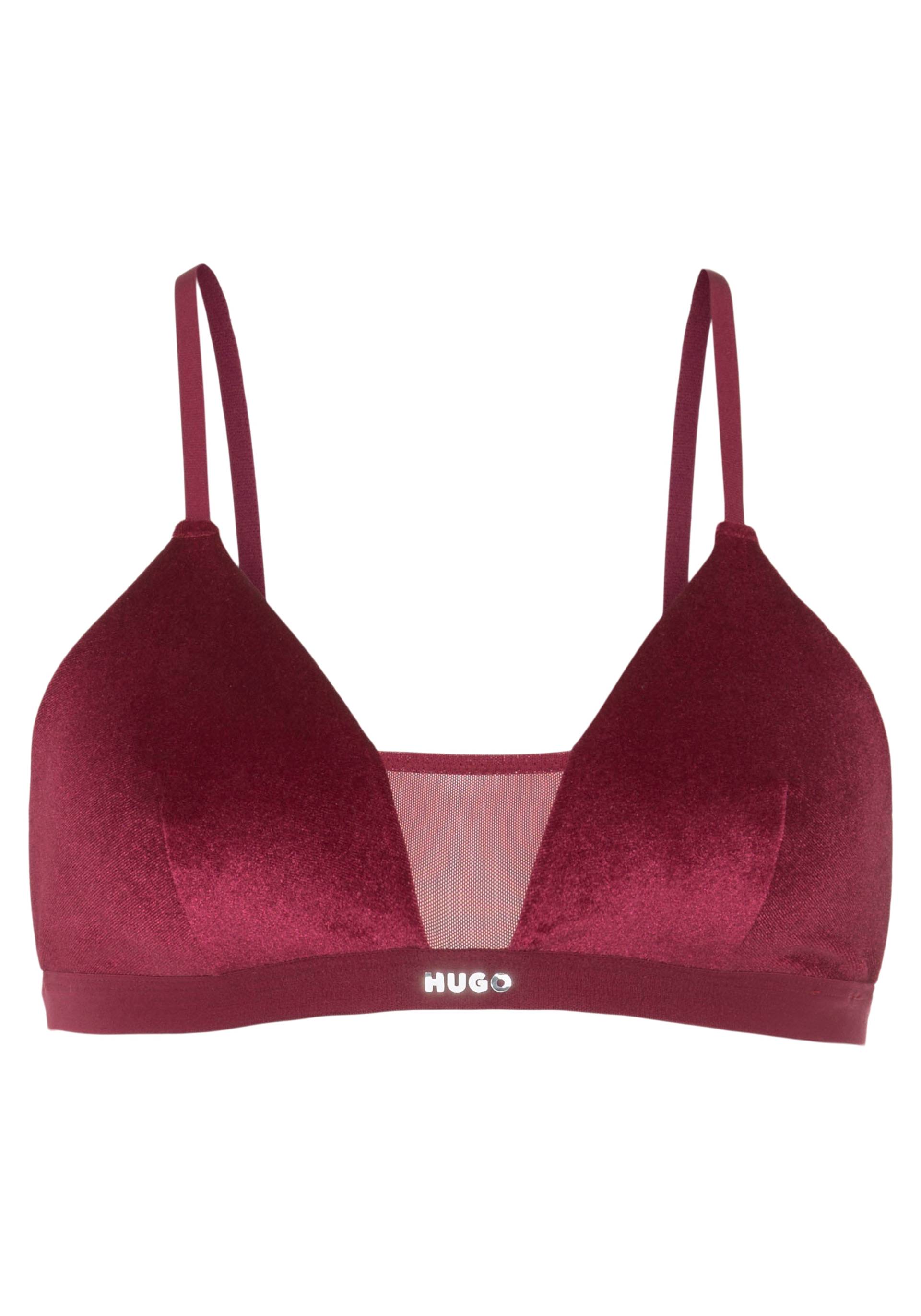 HUGO Underwear Triangel-BH »TRIANGLE PAD. VELVET«, mit foliertem Logodruck von HUGO Underwear