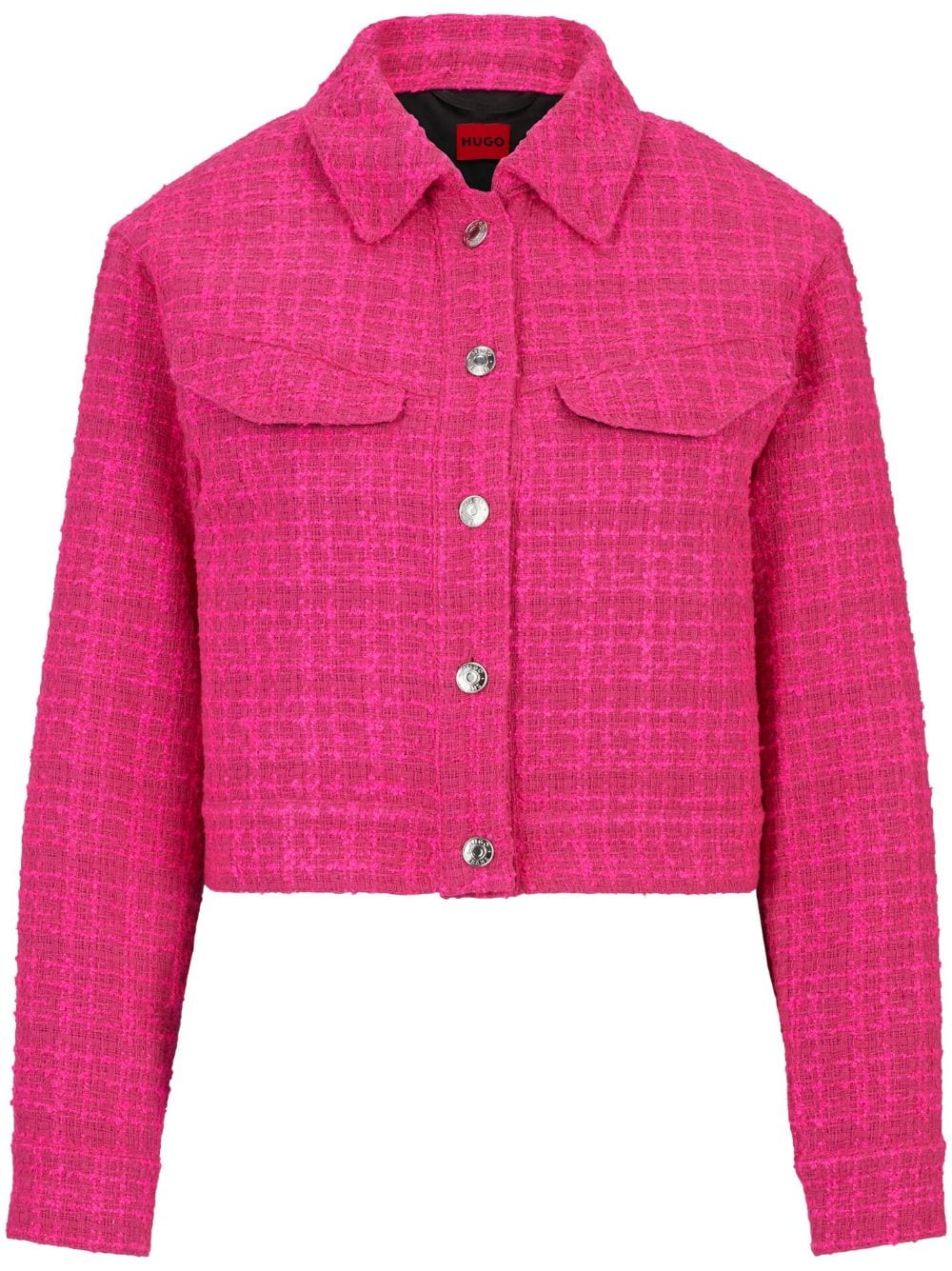 HUGO cropped tweed jacket - Pink von HUGO