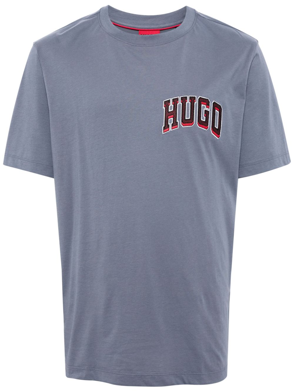 HUGO embroidered-logo cotton t-shirt - Blue von HUGO