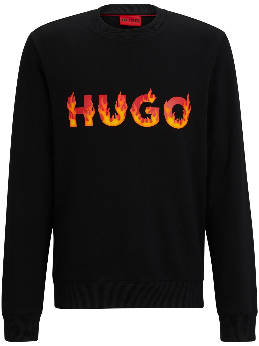 HUGO flame logo-print sweatshirt - Black von HUGO