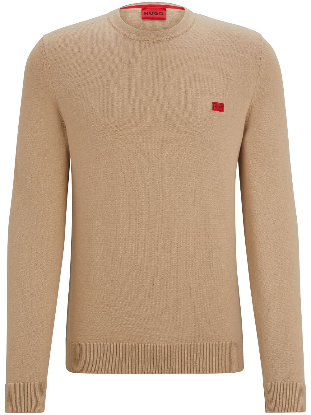 HUGO logo-appliqué cotton jumper - Brown von HUGO