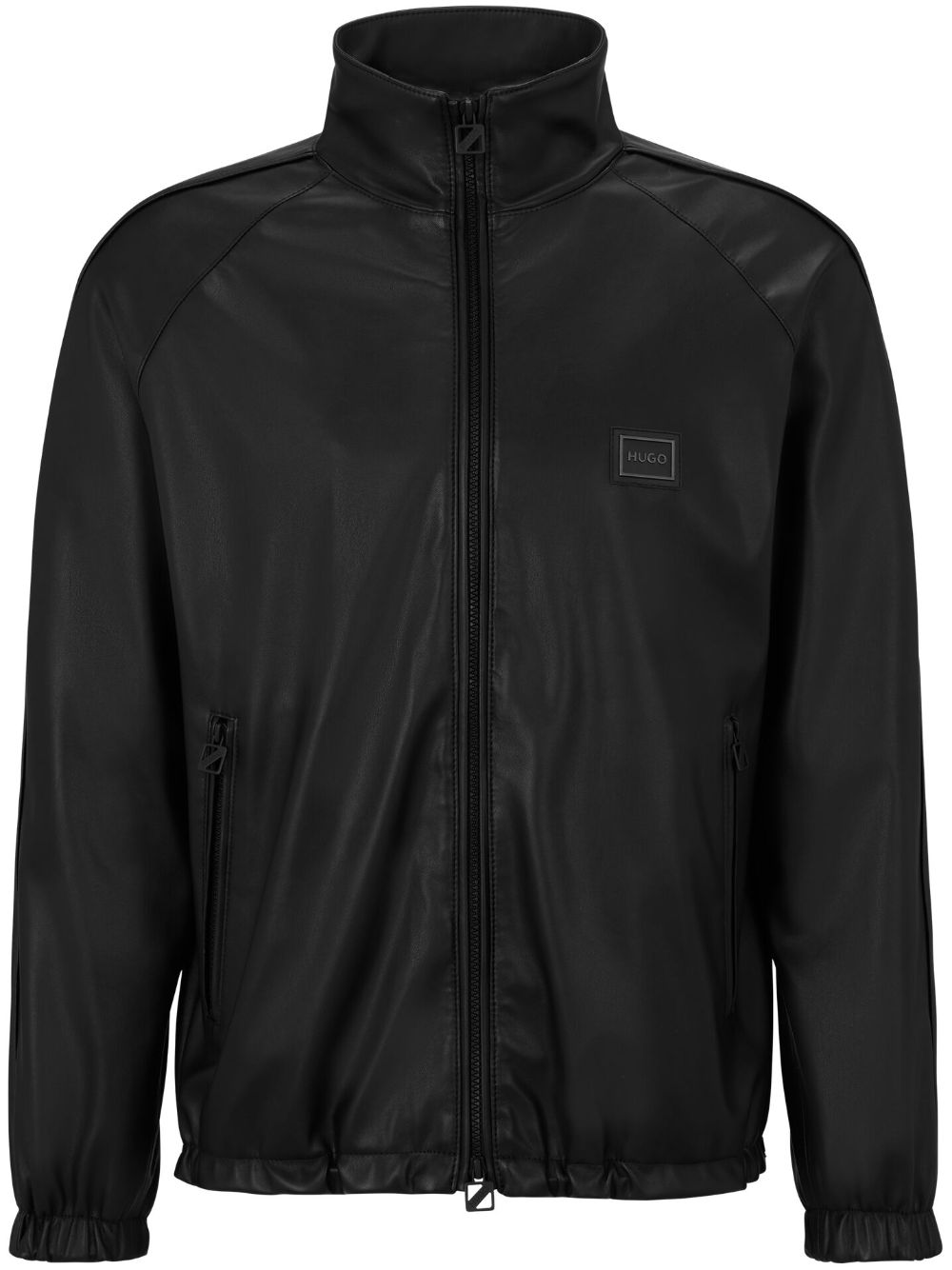 HUGO logo-appliqué high-neck bomber jacket - Black von HUGO