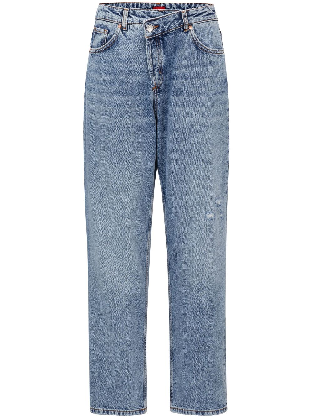 HUGO logo-appliqué wide-leg jeans - Blue von HUGO