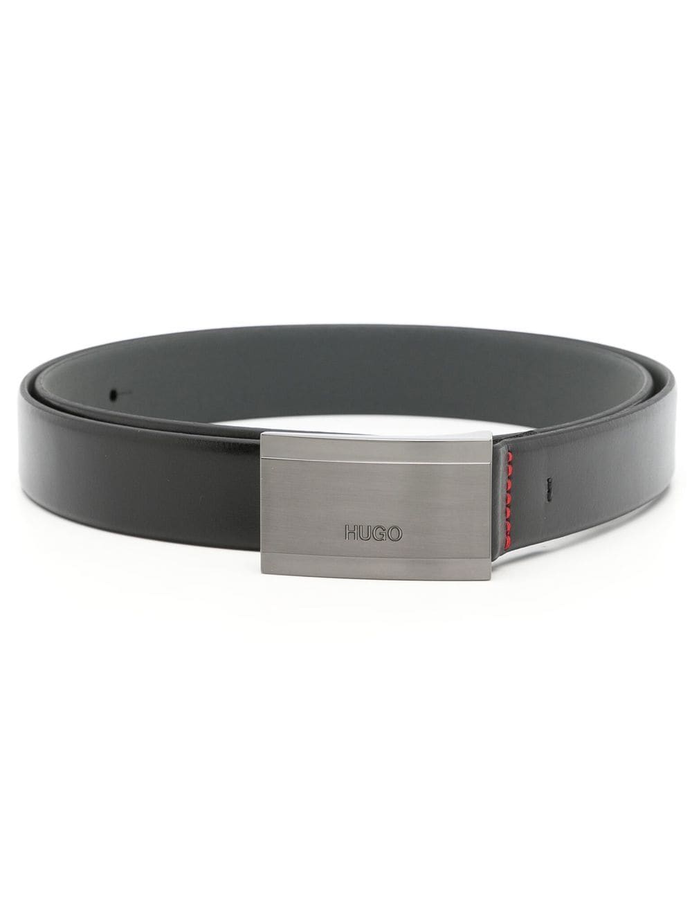 HUGO logo buckle belt - Black von HUGO
