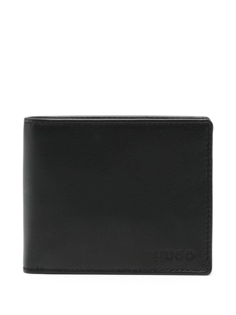 HUGO logo-debossed leather wallet - Black von HUGO