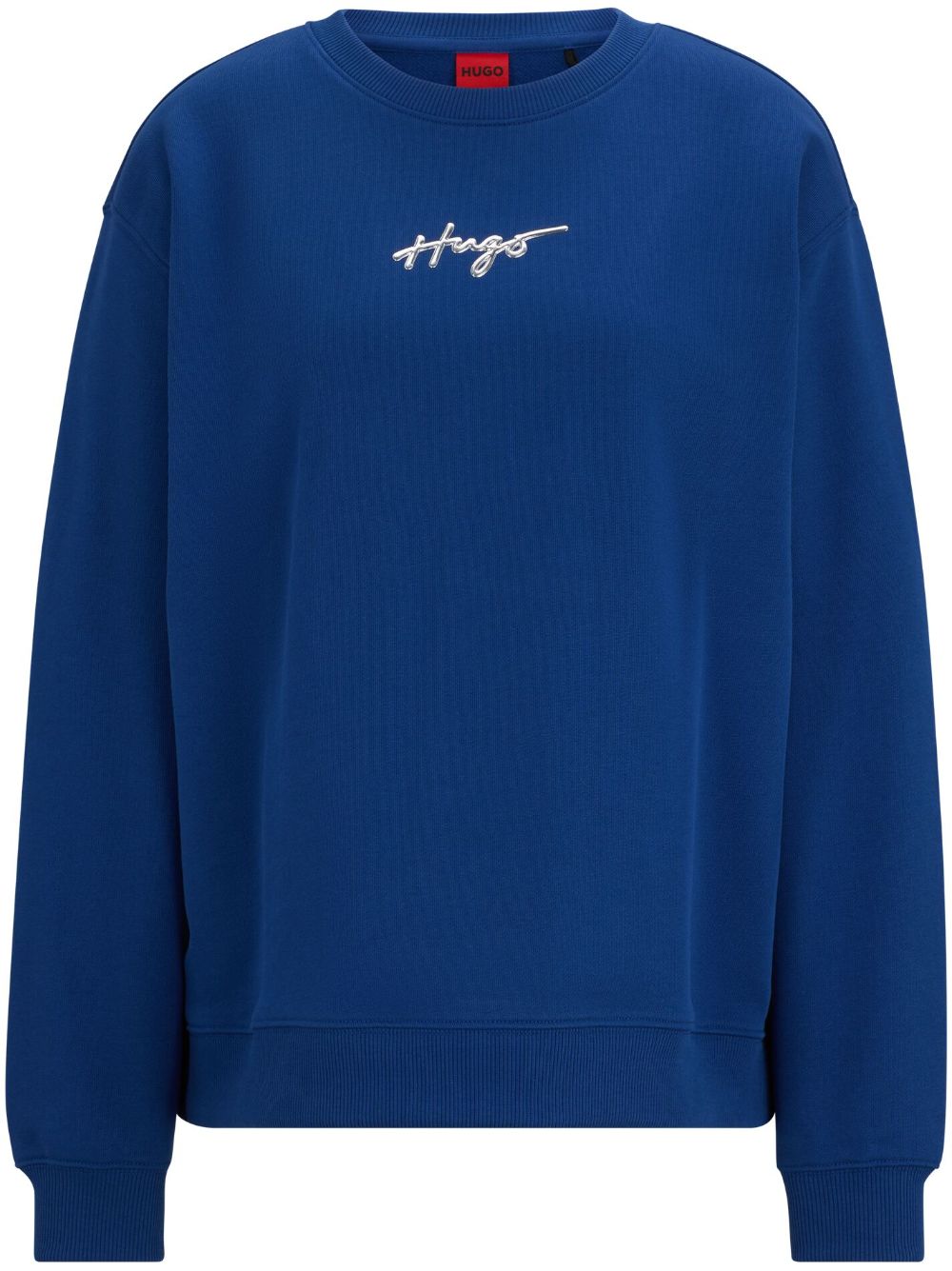 HUGO logo-embellished cotton-blend sweatshirt - Blue von HUGO