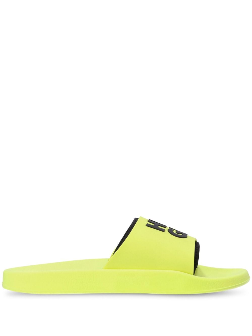 HUGO logo-embossed pool slides - Yellow von HUGO