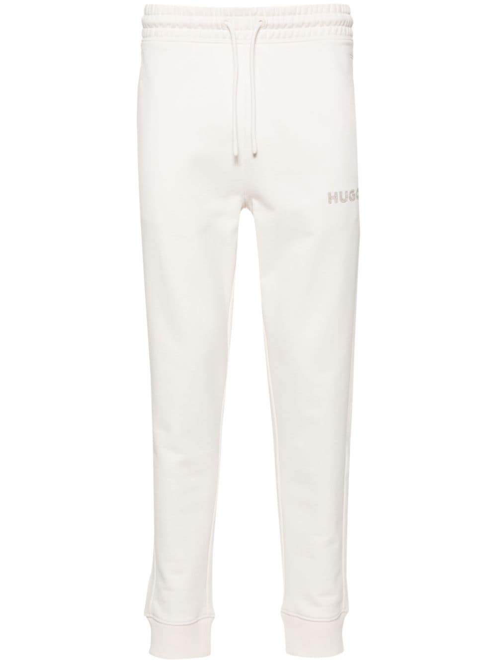 HUGO logo-embroidered track pants - White von HUGO