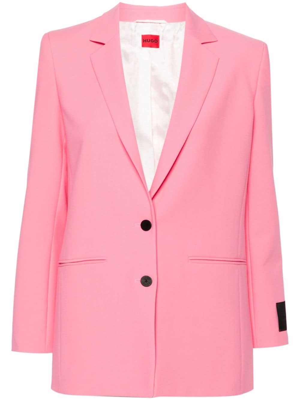 HUGO logo-engraved-buttons blazer - Pink von HUGO