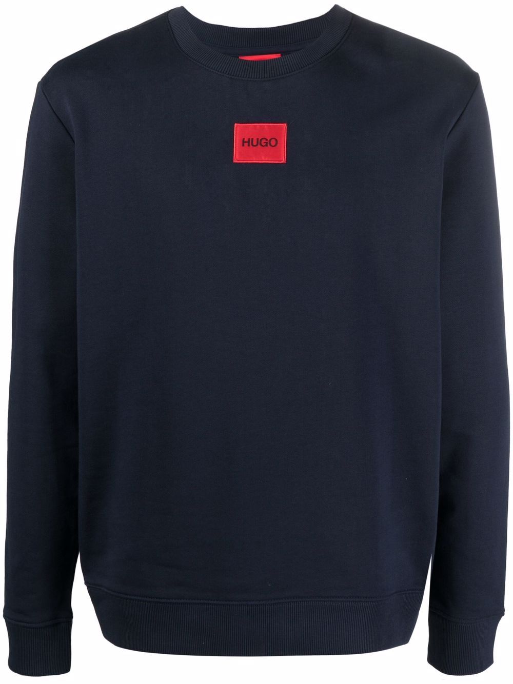 HUGO logo-patch sweatshirt - Blue von HUGO