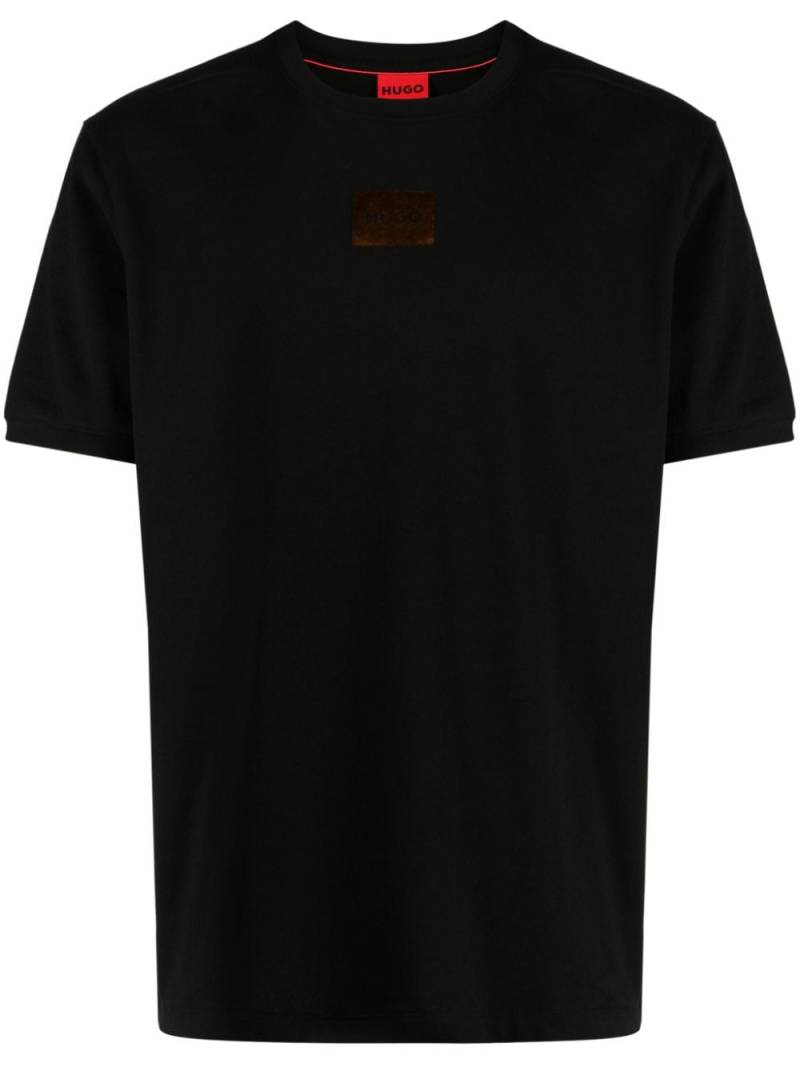 HUGO logo-print cotton T-shirt - Black von HUGO