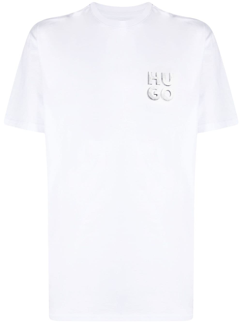 HUGO logo-print cotton T-shirt - White von HUGO