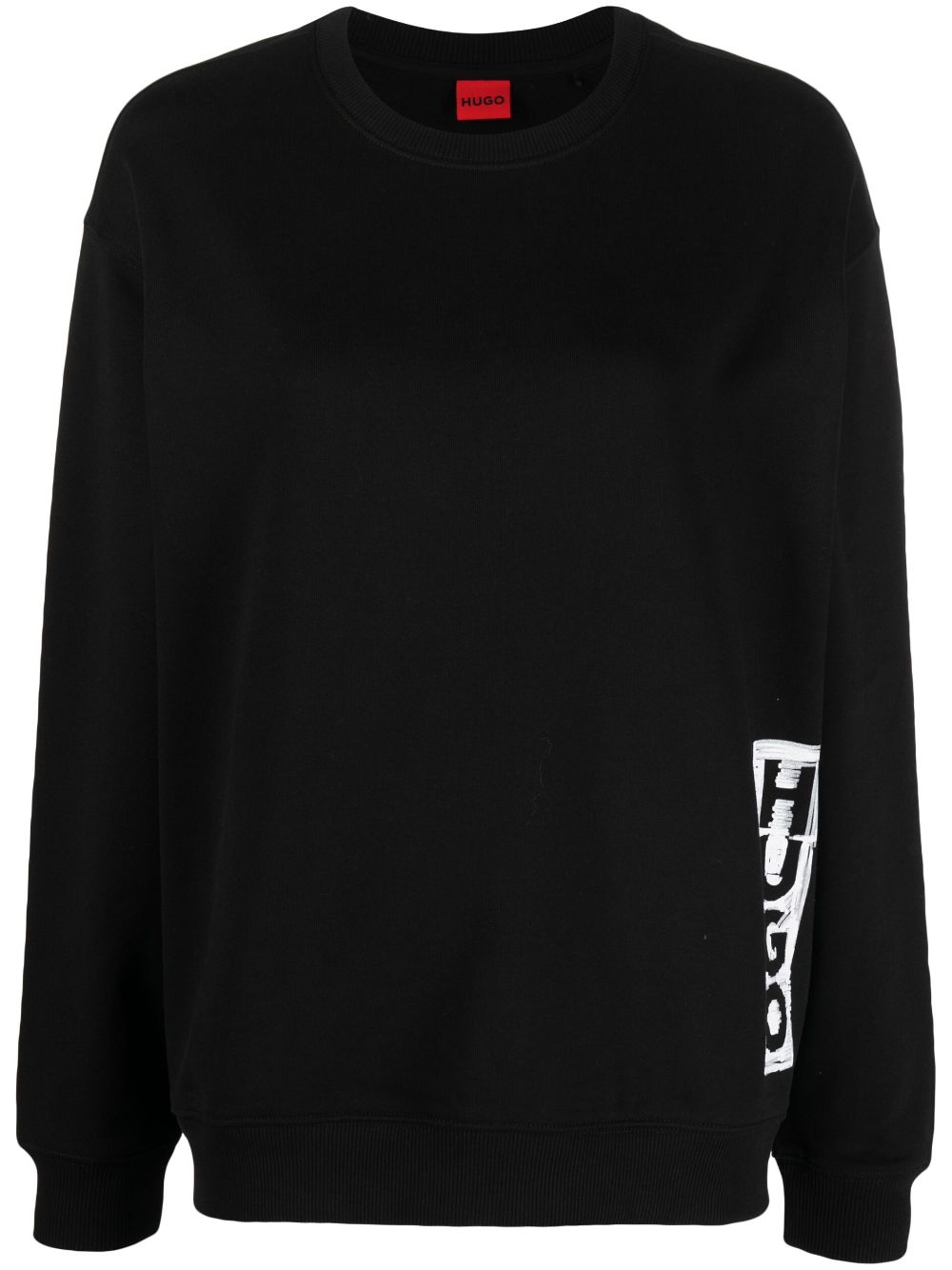 HUGO logo-print cotton sweatshirt - Black von HUGO