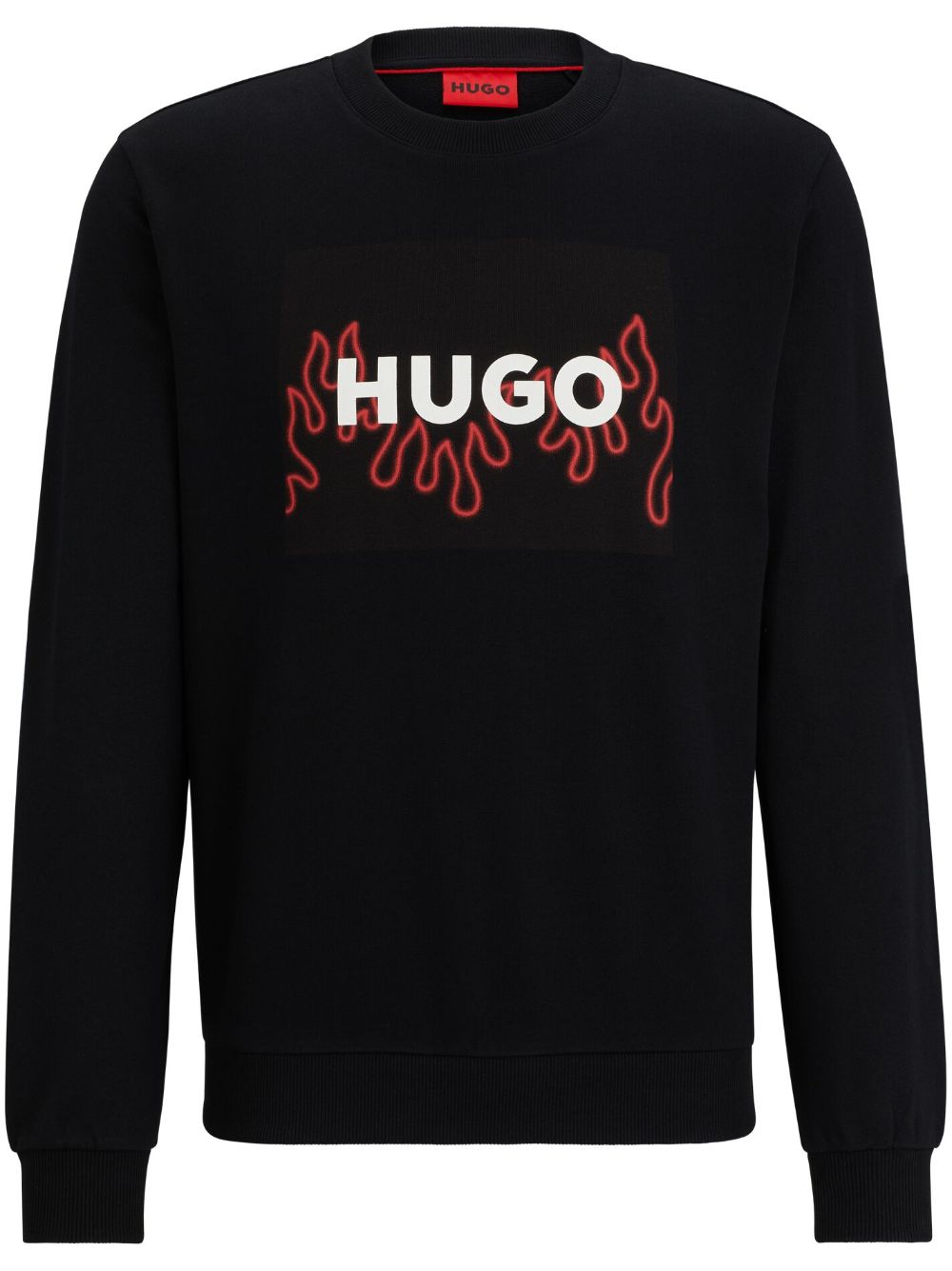 HUGO logo-print cotton sweatshirt - Black von HUGO