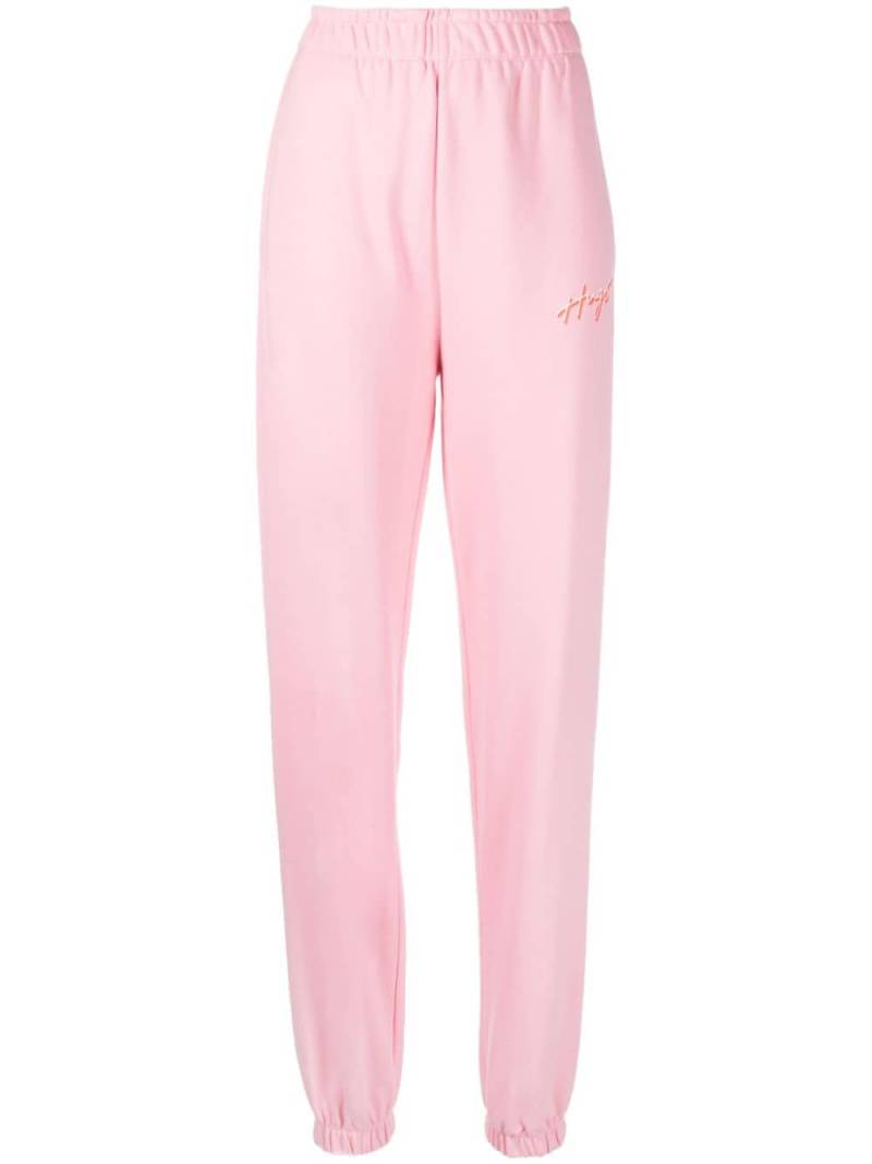 HUGO logo-print cotton track trousers - Pink von HUGO