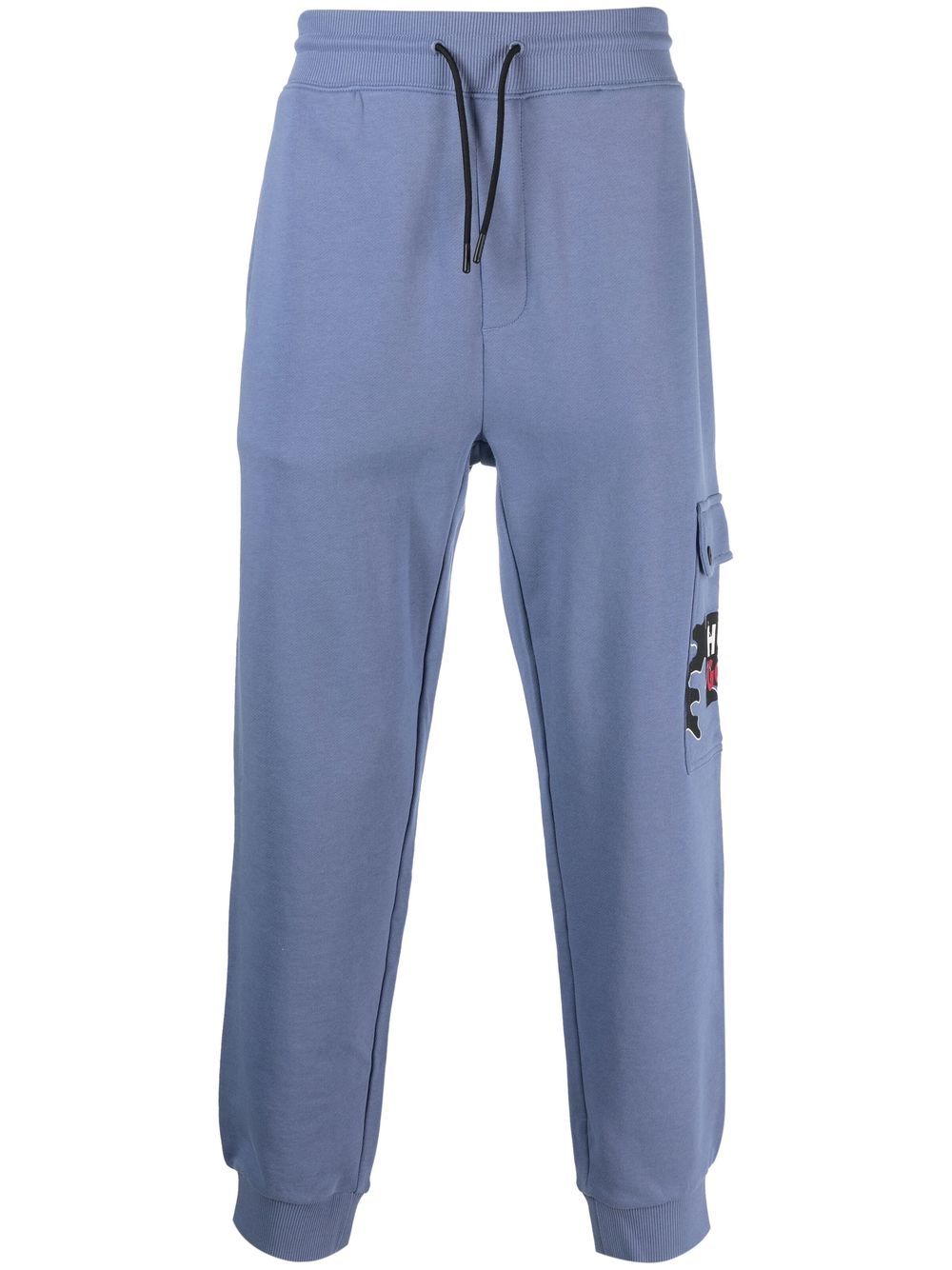 HUGO logo-print track pants - Blue von HUGO