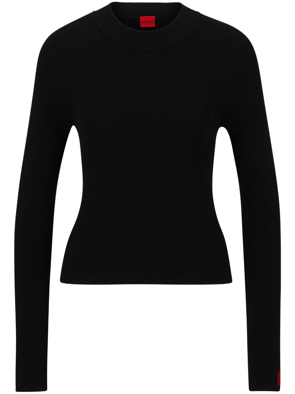 HUGO mock-neck ribbed jumper - Black von HUGO