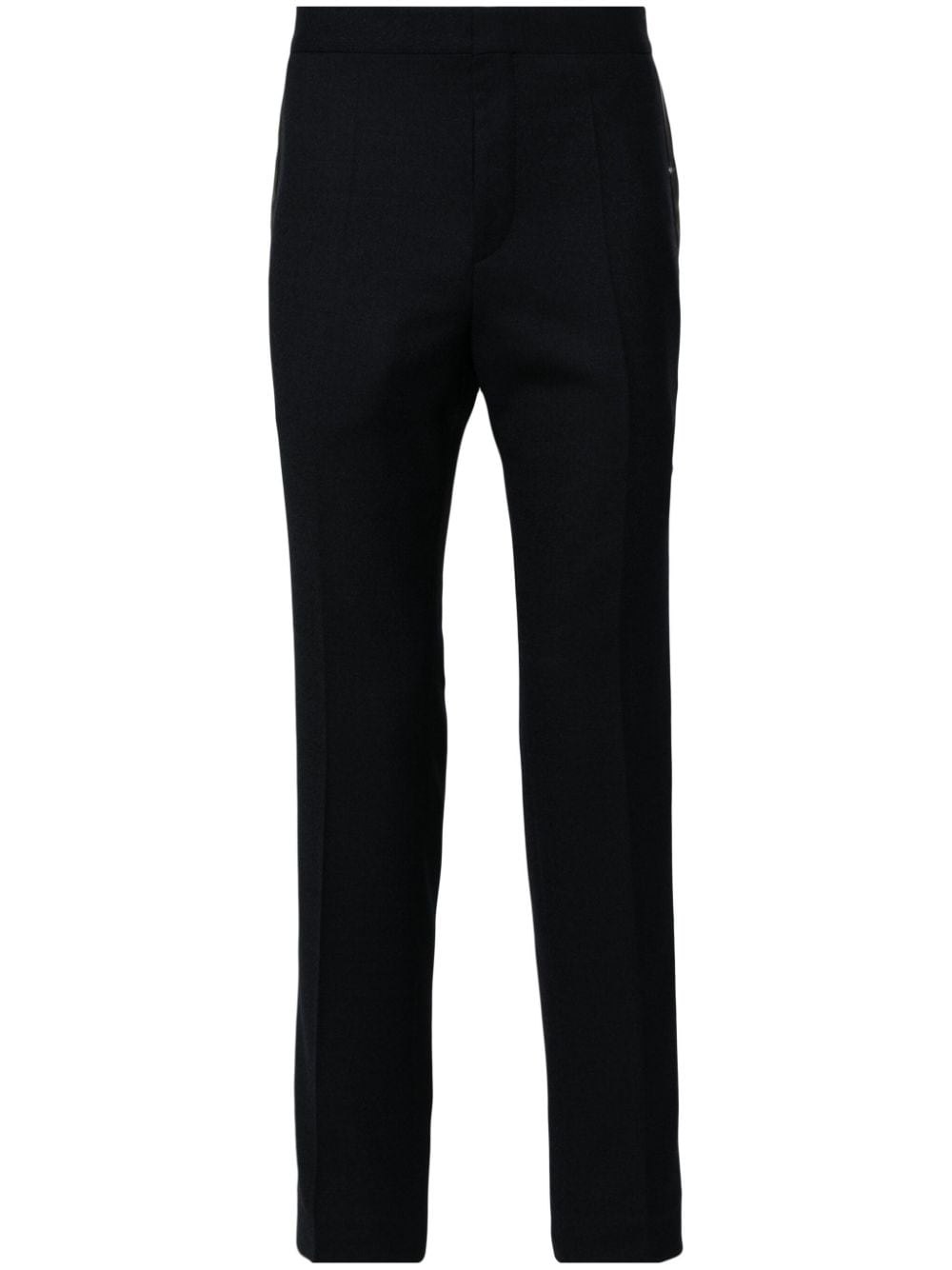 HUGO satin-trim tailored trousers - Blue von HUGO