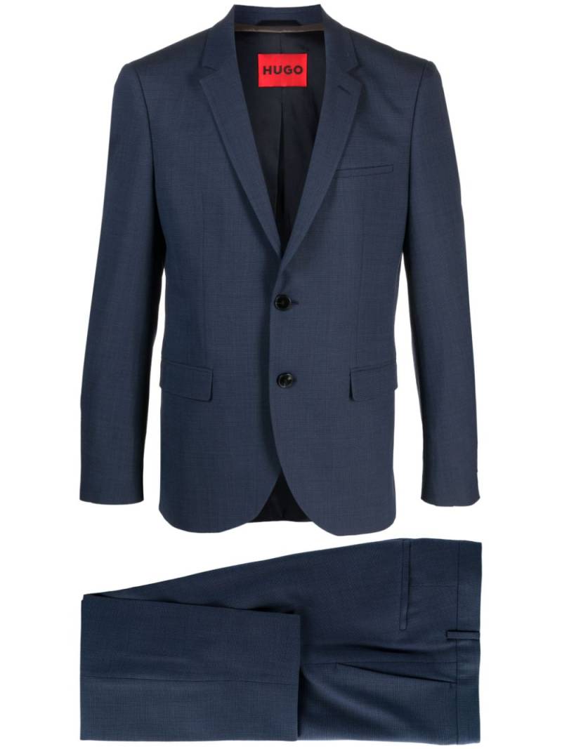 HUGO single-breasted twill suit - Blue von HUGO