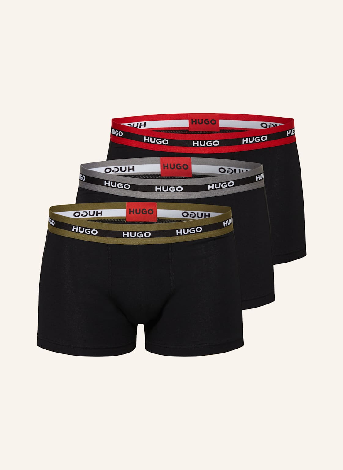 Hugo 3er-Pack Boxershorts Triplet Planet schwarz von HUGO