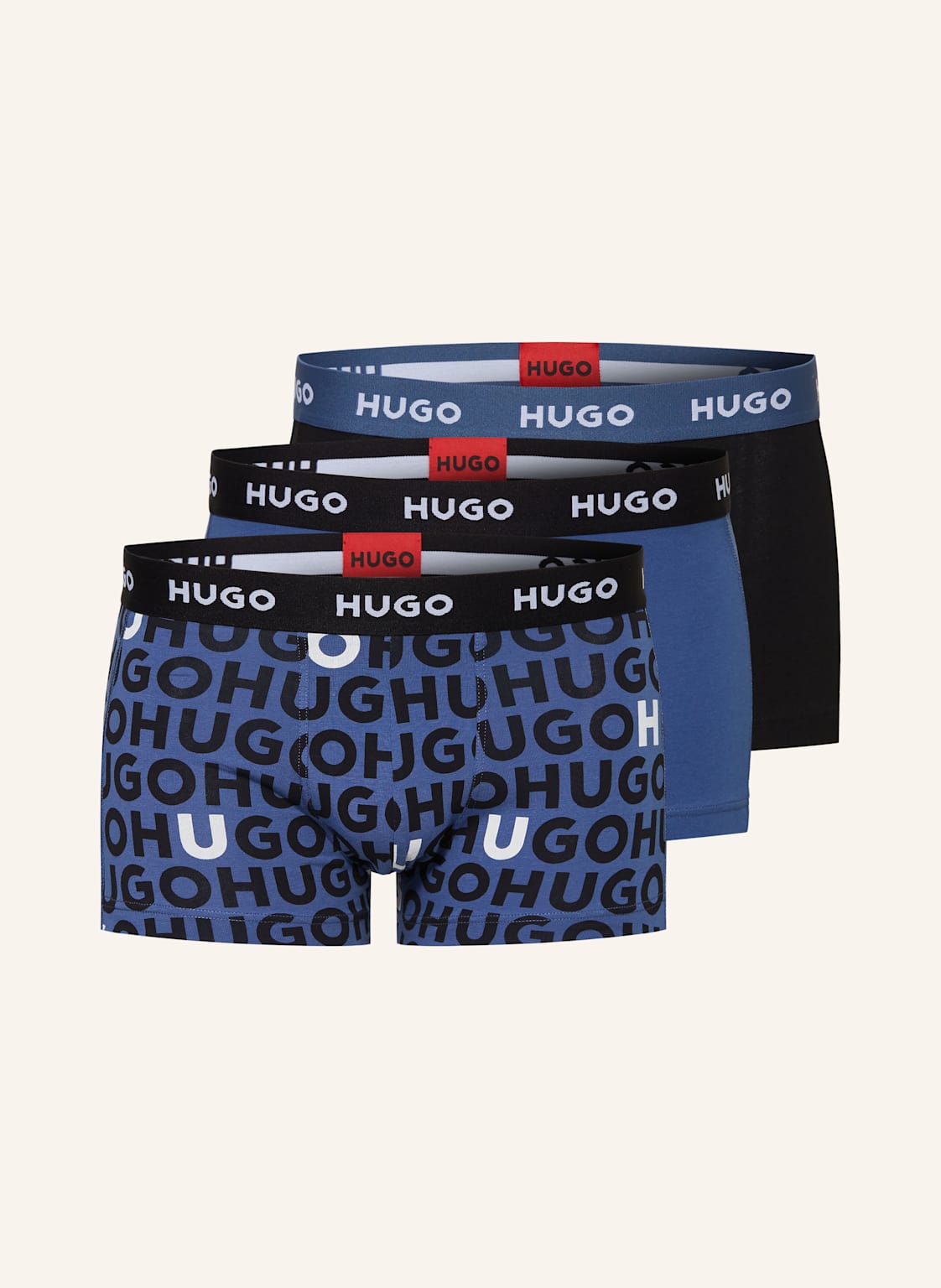 Hugo 3er-Pack Boxershorts blau Hugo 3er-Pack Boxershorts blau von HUGO