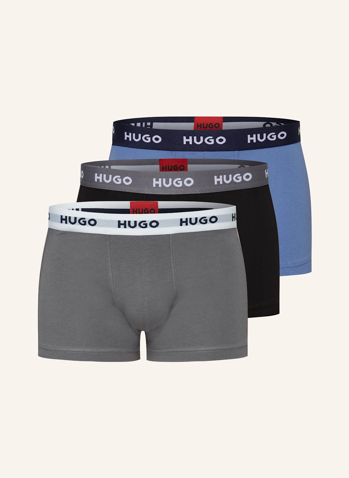 Hugo 3er-Pack Boxershorts blau Hugo 3er-Pack Boxershorts blau von HUGO