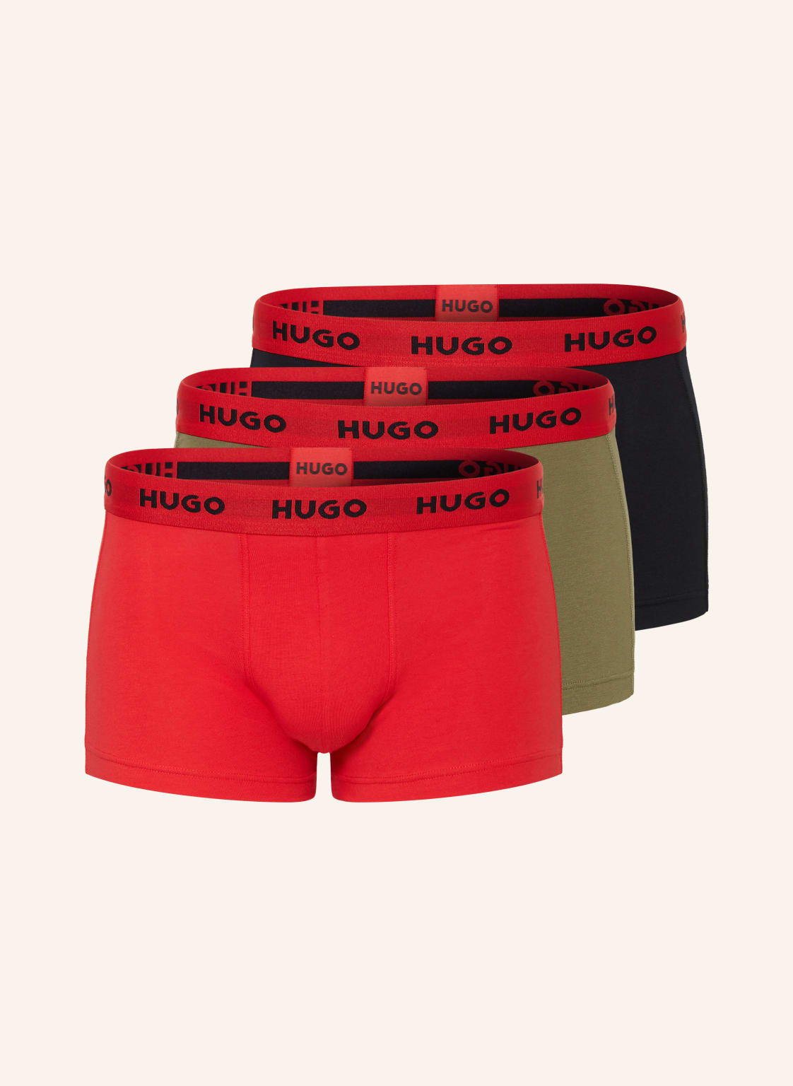 Hugo 3er-Pack Boxershorts gruen von HUGO