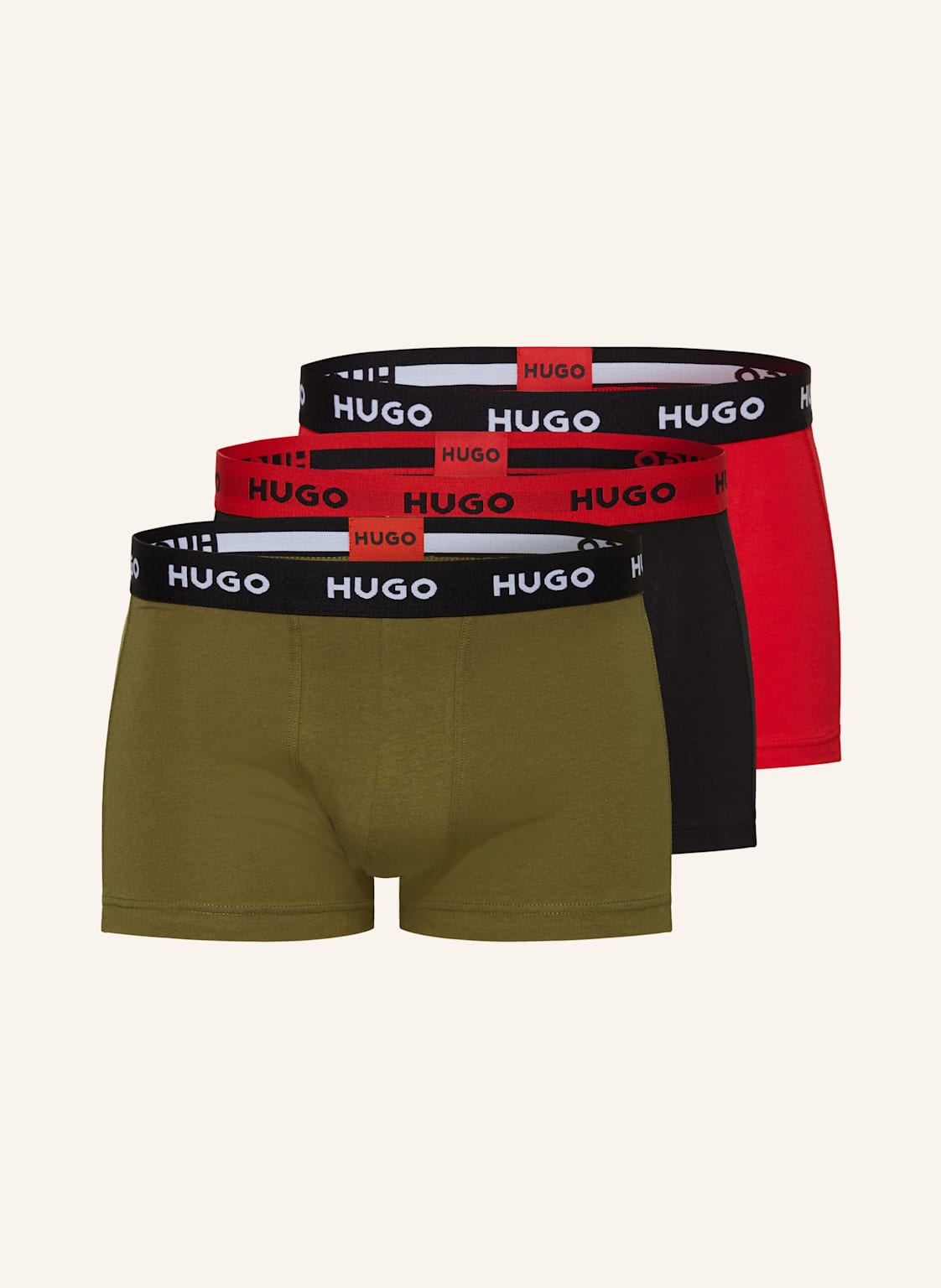 Hugo 3er-Pack Boxershorts rot Hugo 3er-Pack Boxershorts rot von HUGO