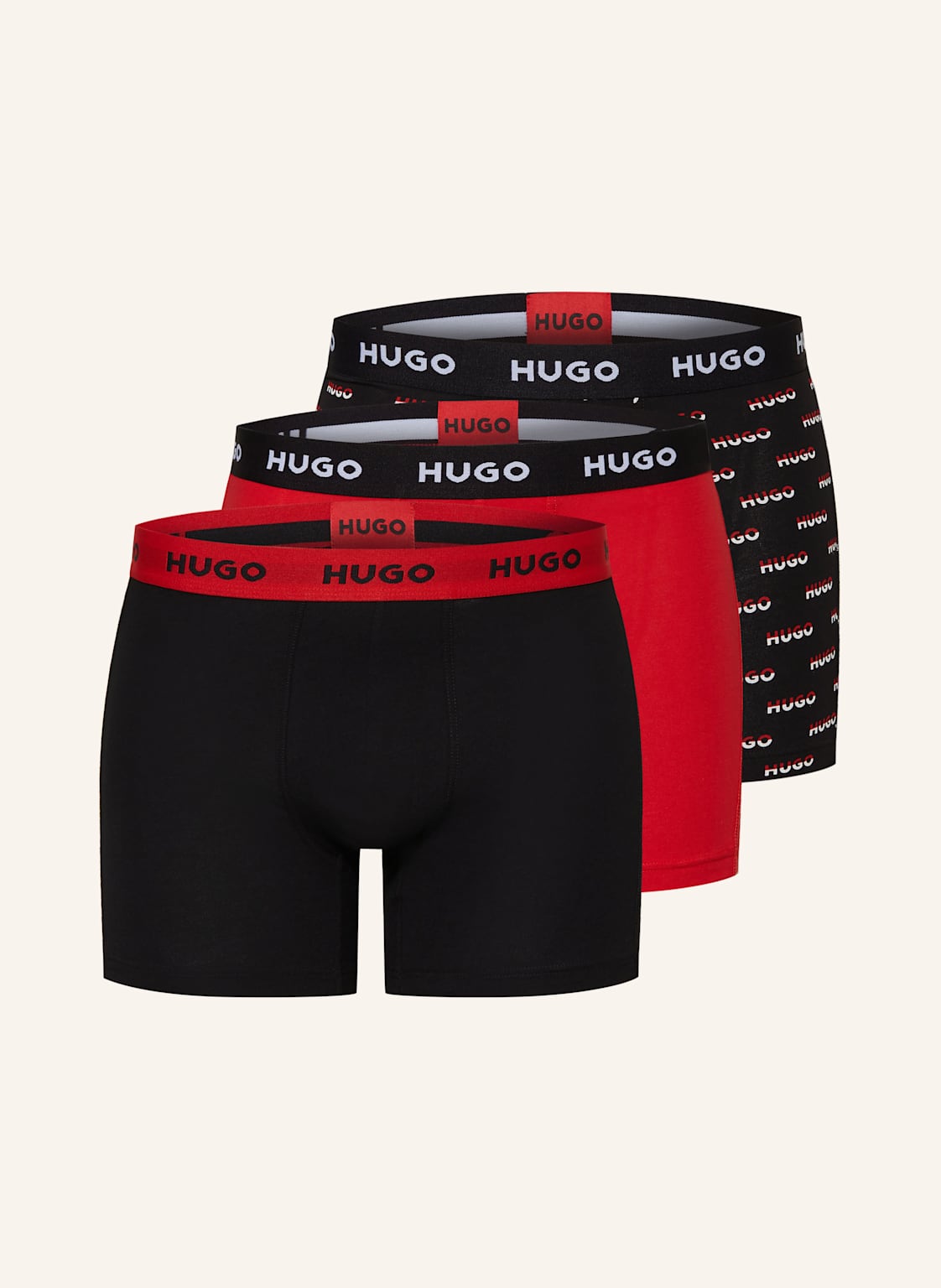 Hugo 3er-Pack Boxershorts rot Hugo 3er-Pack Boxershorts rot von HUGO