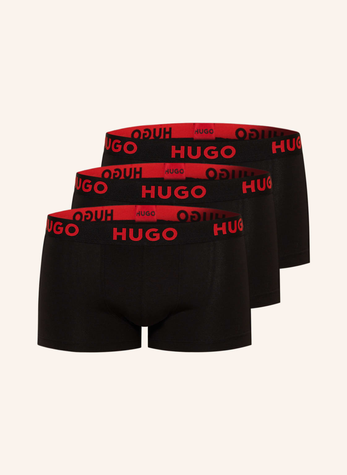 Hugo 3er-Pack Boxershorts schwarz von HUGO