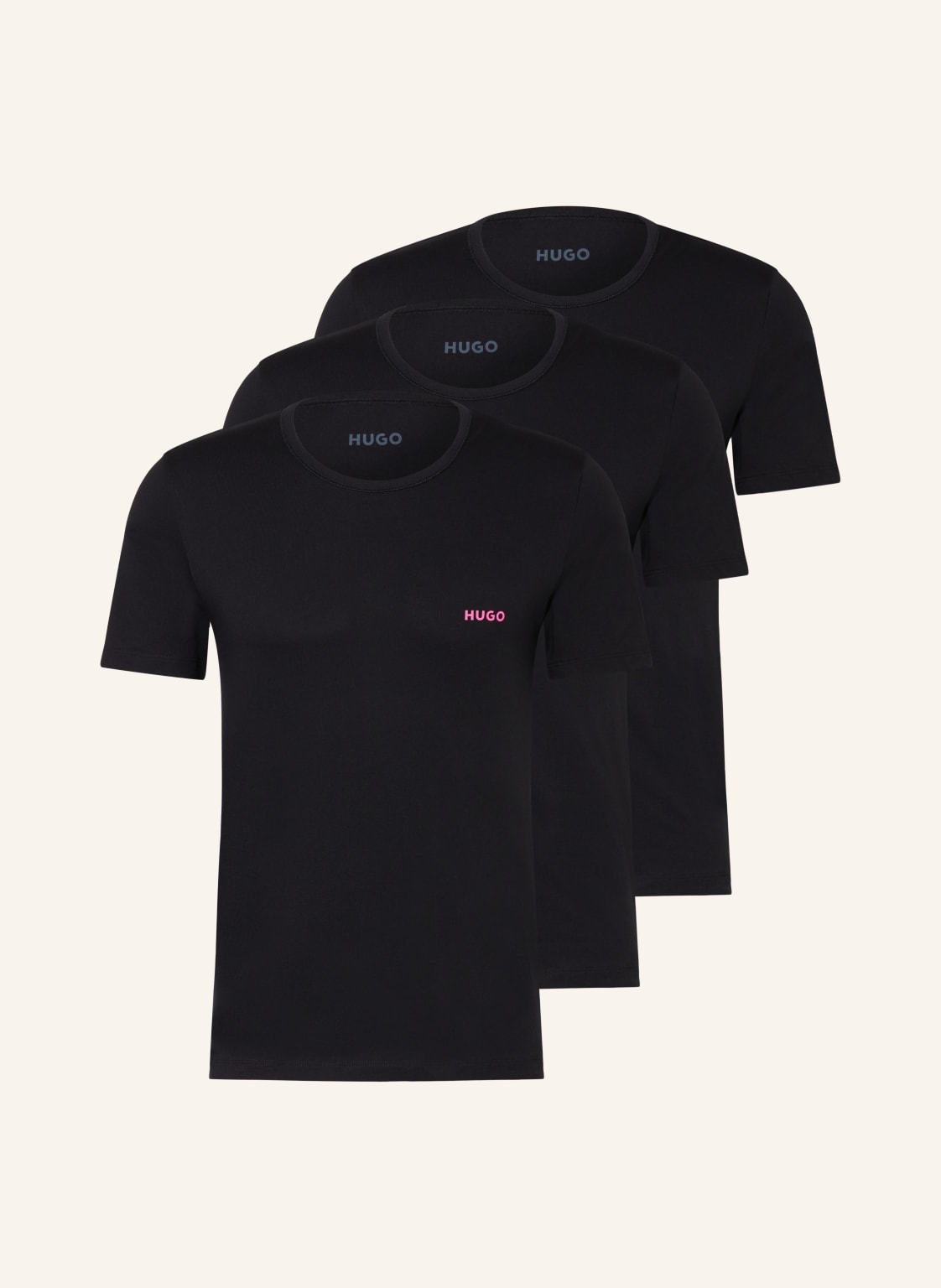 Hugo 3er-Pack T-Shirts schwarz von HUGO