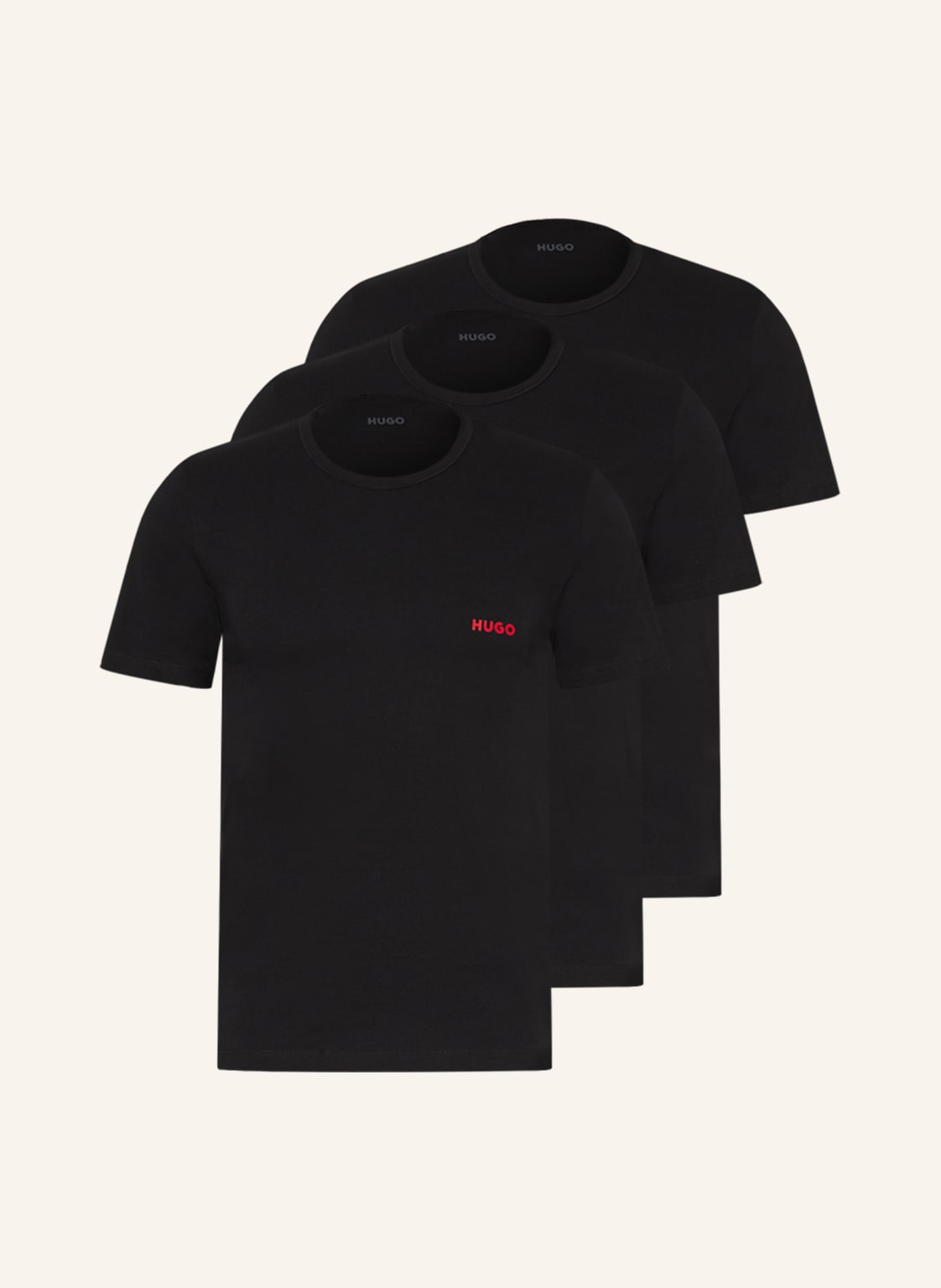 Hugo 3er-Pack T-Shirts schwarz von HUGO
