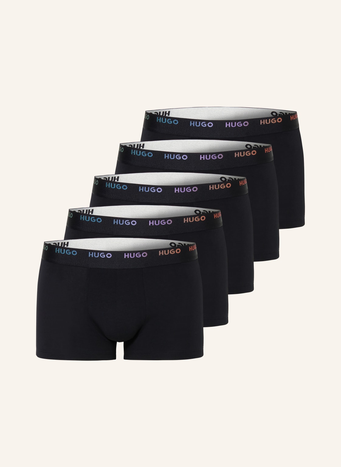 Hugo 5er-Pack Boxershorts Rainbow schwarz von HUGO