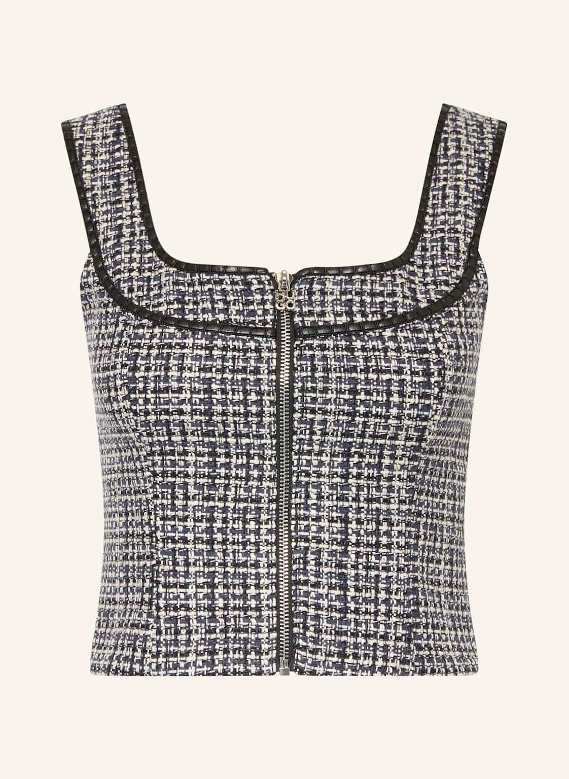 Hugo Cropped-Top Cusene Aus Tweed blau Hugo Cropped-Top Cusene Aus Tweed blau von HUGO