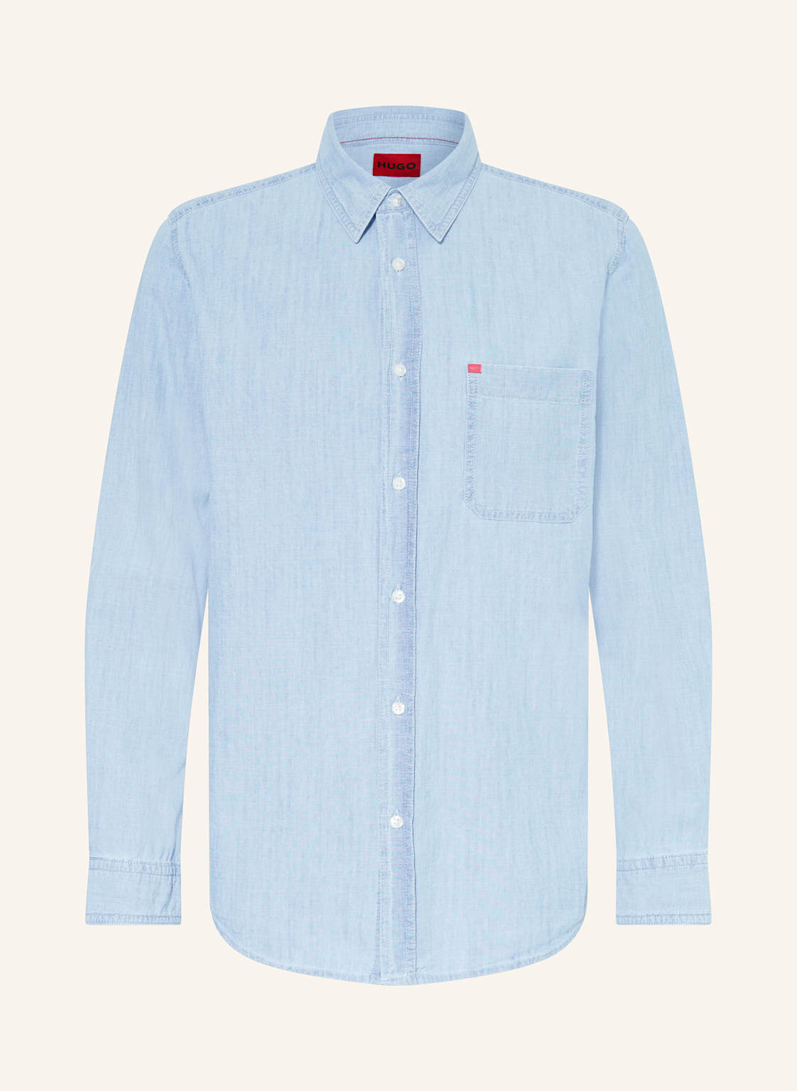 Hugo Hemd Erillo Oversize-Fit In Jeansoptik blau von HUGO
