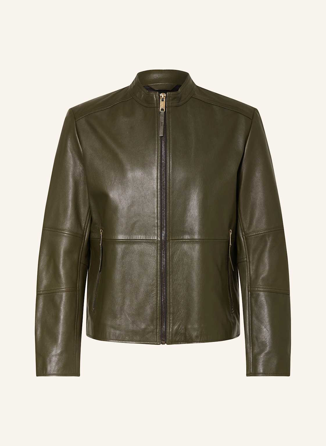 Hugo Lederjacke Lokis gruen von HUGO