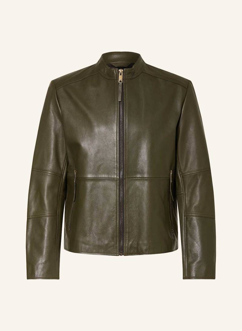 Hugo Lederjacke Lokis gruen von HUGO