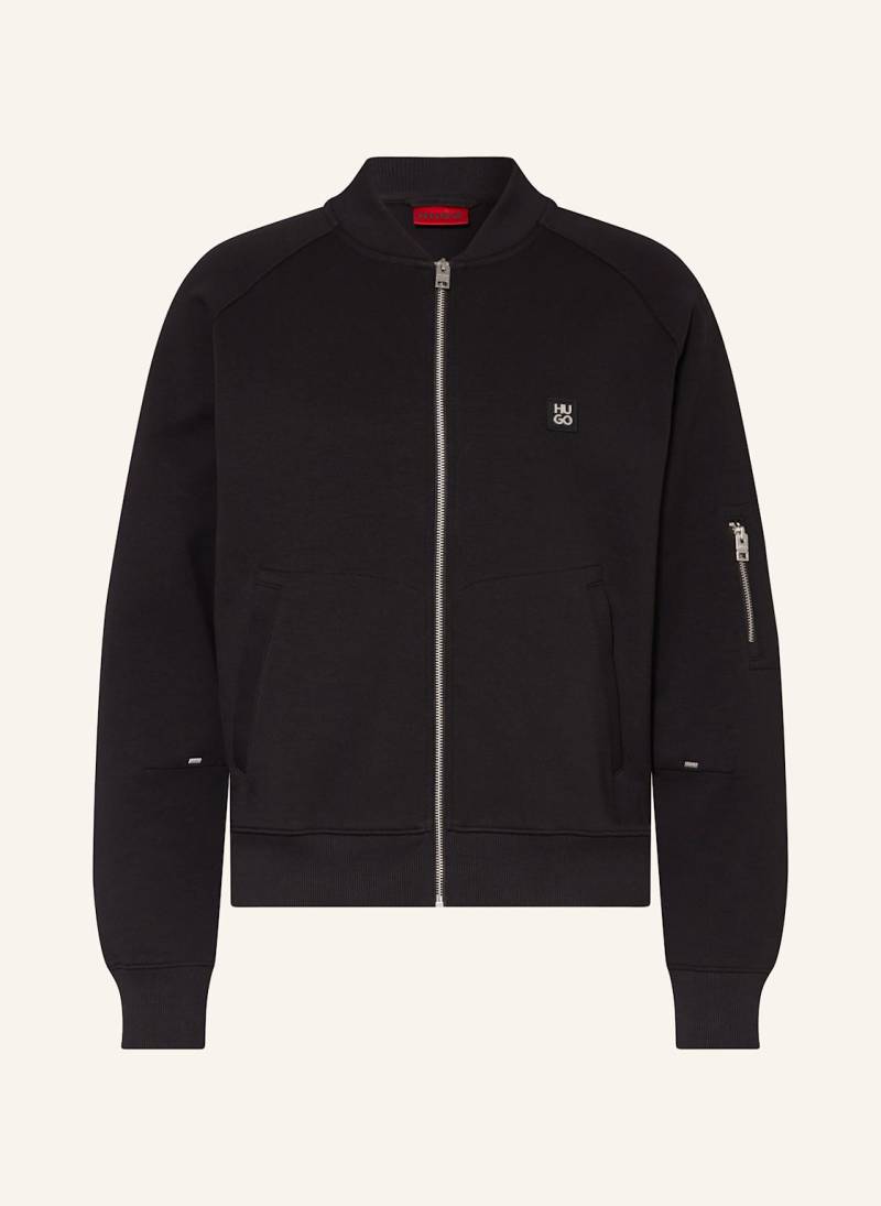 Hugo Oversize-Sweatjacke Dargenzip schwarz von HUGO