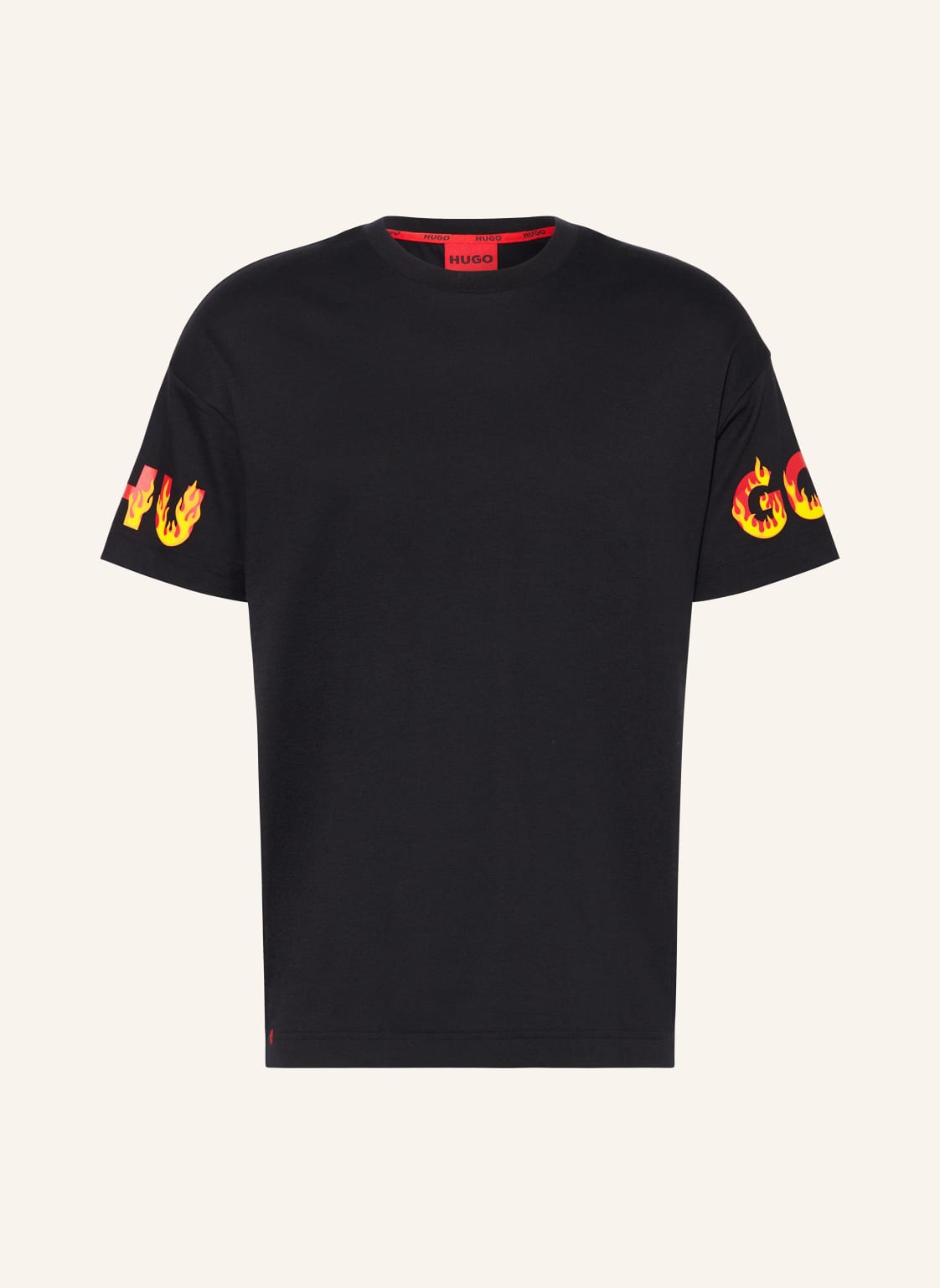 Hugo Schlafshirt Flames schwarz von HUGO